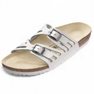 Birkenstock Granada White Leather Sandals